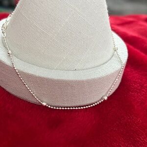 925 Sterling Silver twisted‎ bead rope anklet or bracelet 10 inch